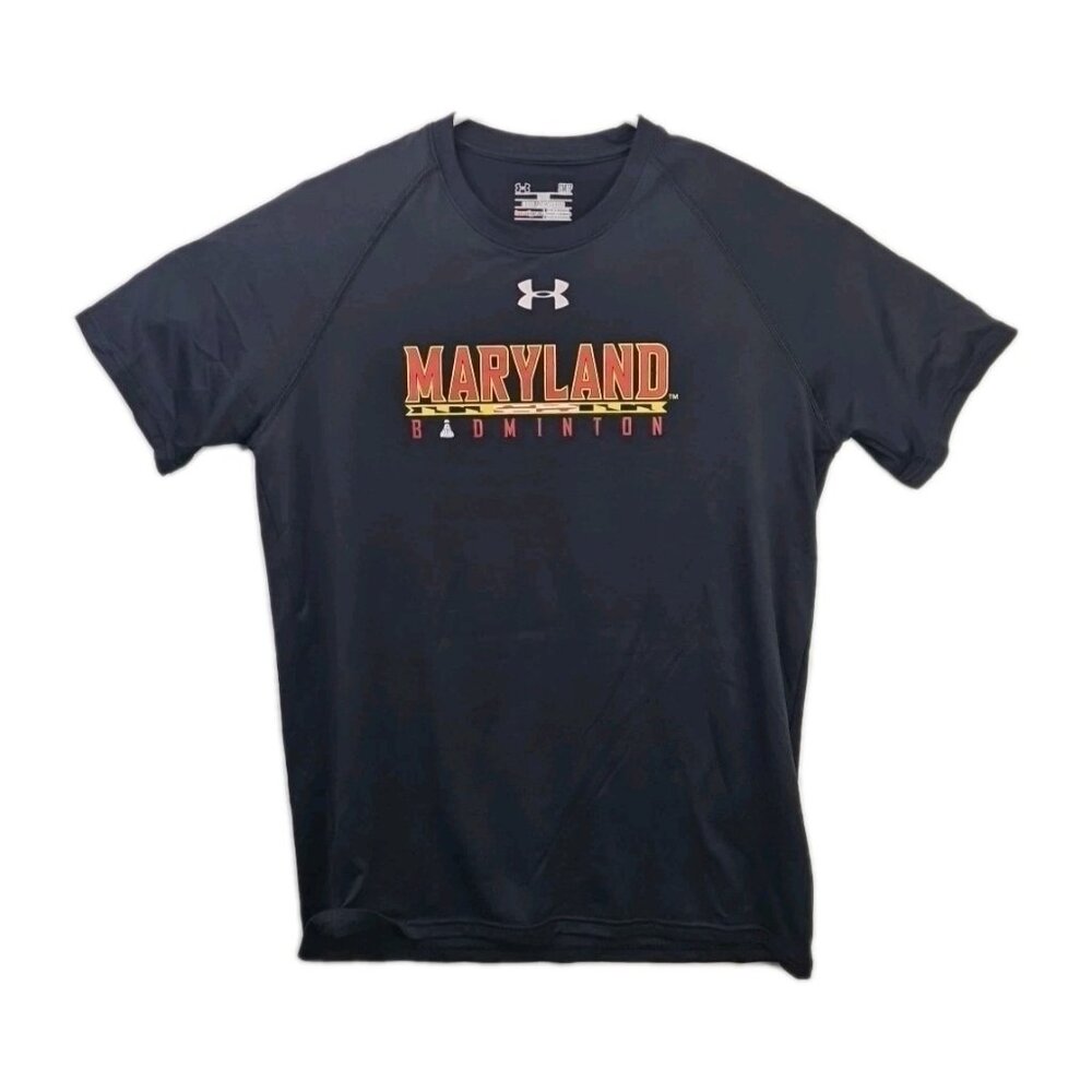 Under Armour Loose Fit Maryland Badminton Black T-shirt Sportswear Size S